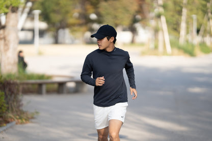 0074. （MENS）MOON-TECH®︎ Mock Neck Long Sleeve Tee